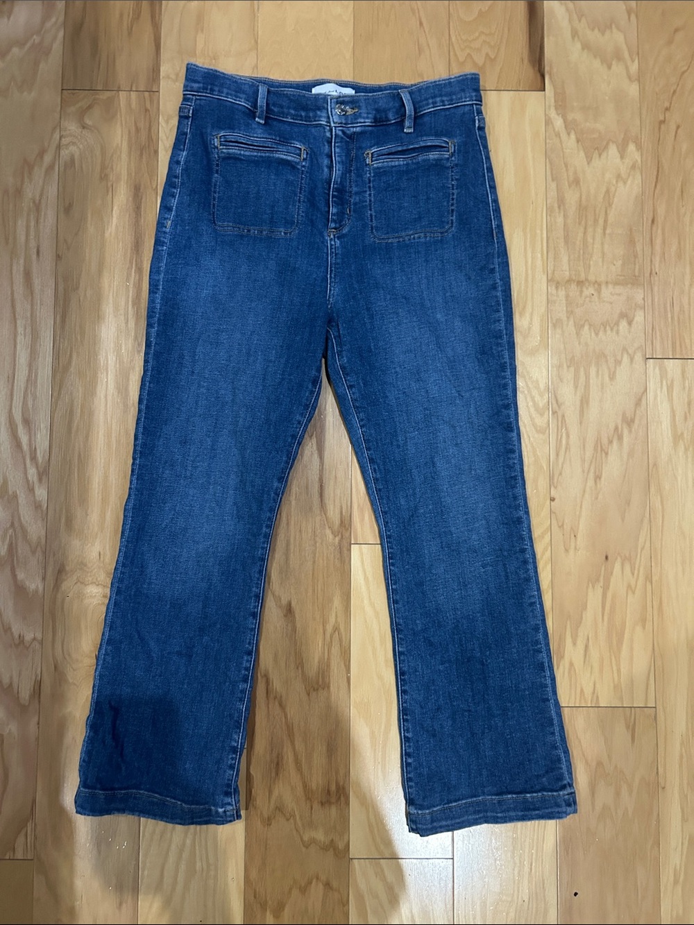LOFT Women’s Mid-Rise Cropped Blue Denim Jeans Size 10